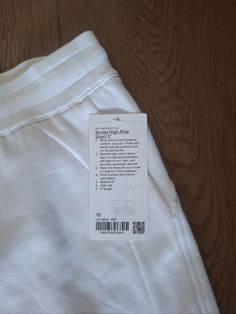 lululemon athletica Scuba Nwt White Drawstring Athletic Shorts - Picture 2 of 4